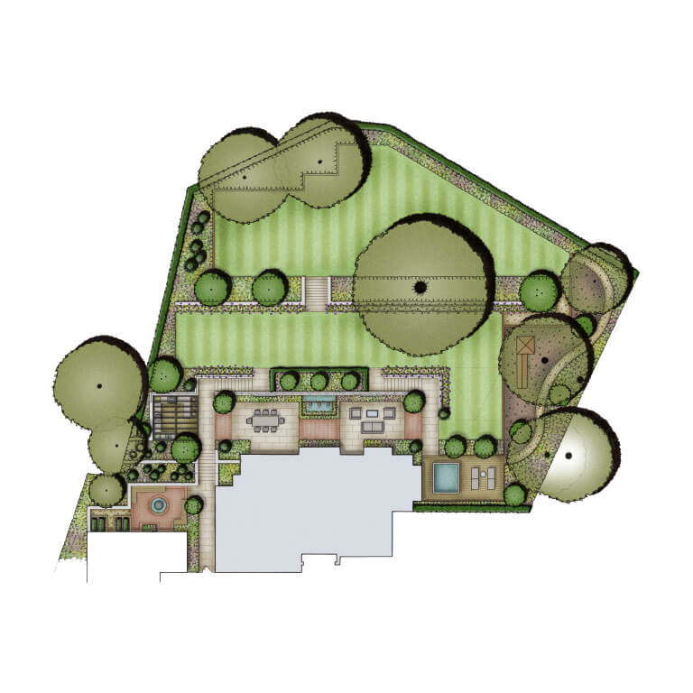 Outdoor Living Terraced Garden in Chislehurst