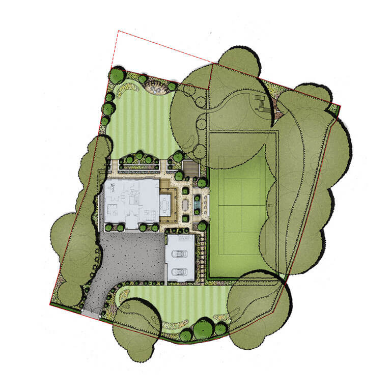 Terraced Garden in Surrey