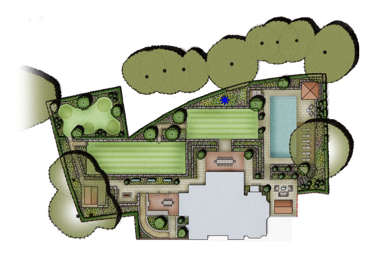 Terraced entertaining garden in chislehurst